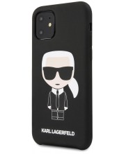 Калъф Karl Lagerfeld - Ikonik Karl, iPhone 11, черен